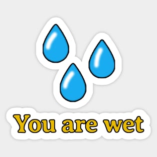 Valheim You Are Wet Sticker